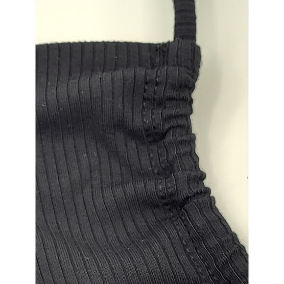 Wilfred Merci Tank Top Black Halter Cropped Ribbed 2XS Max Stretch NWT - Picture 3 of 8